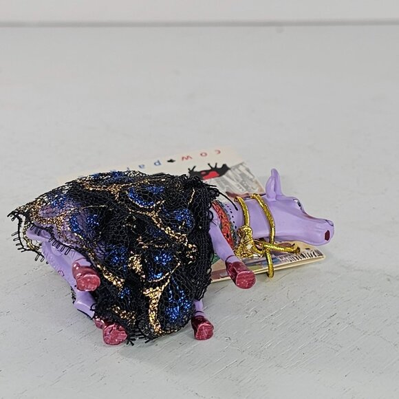 Cow Parade Mini Moo Prima Cowlerina Figurine Purple Ballerina With Tag #23127 - Picture 7 of 8